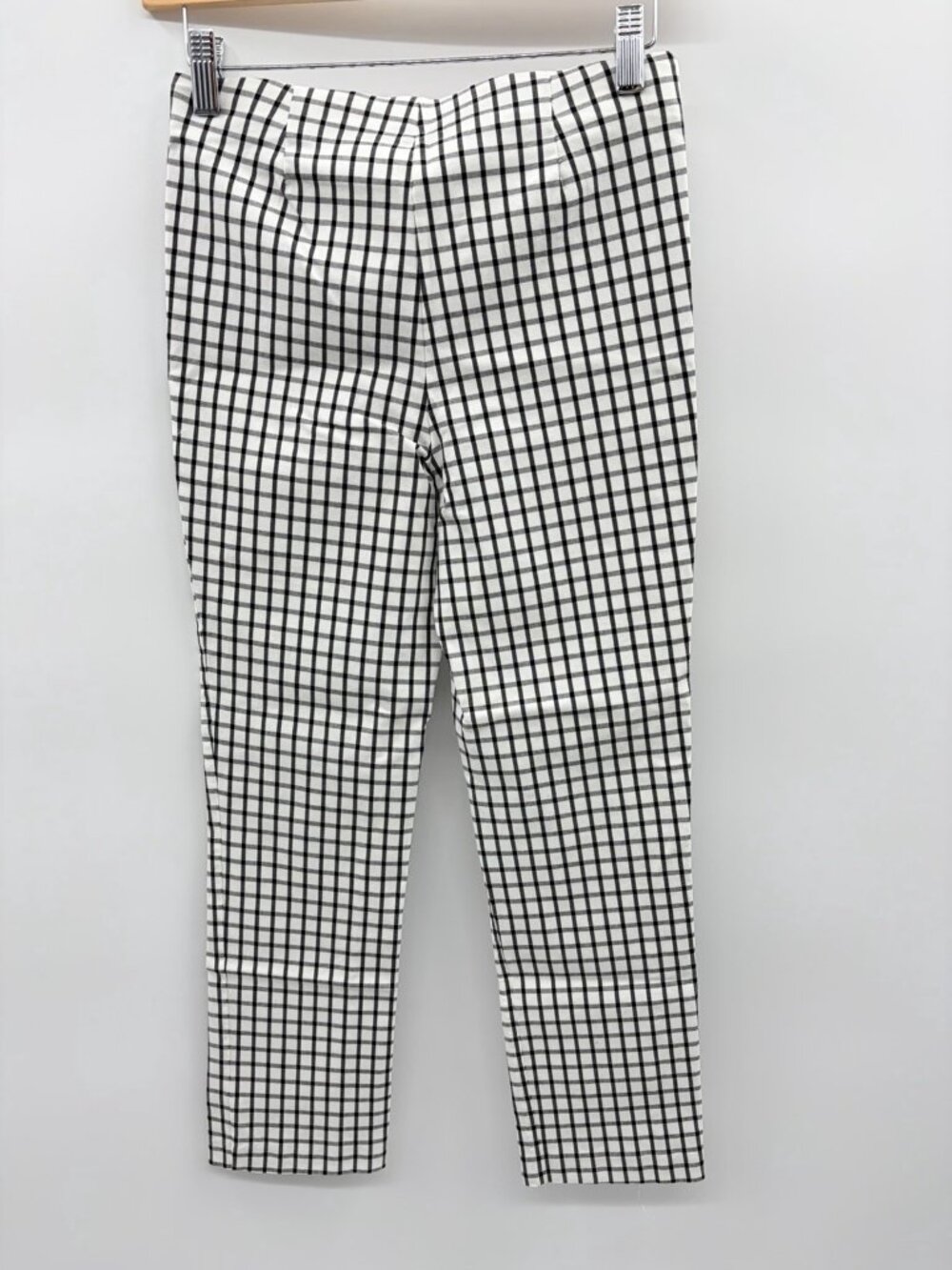 Adrianna Papell Womens Size 4 Plaid Print Pull On Stretch Cropped Ankle Pants - Picture 3 of 6